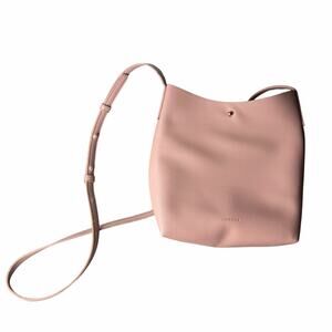 Samara Crossbody Bag Peony Blush Pink Adjustable Shoulder Bag Vegan Leather